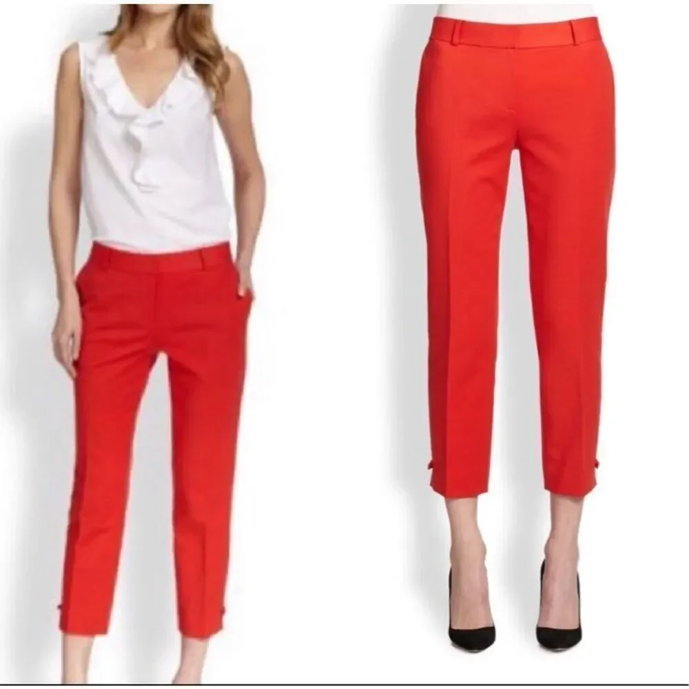KATE SPADE Jackie Crop Pant Red Size 2 Red EUC